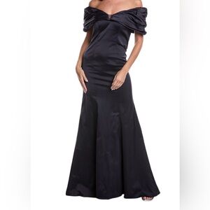 Rickie Freeman for Teri Jon Strapless Navy Gown